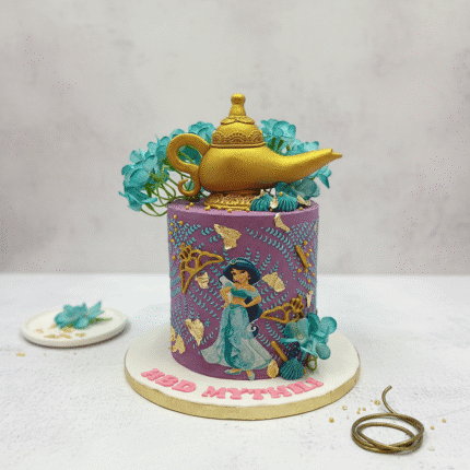 Princess Jasmine-themed birthday cake